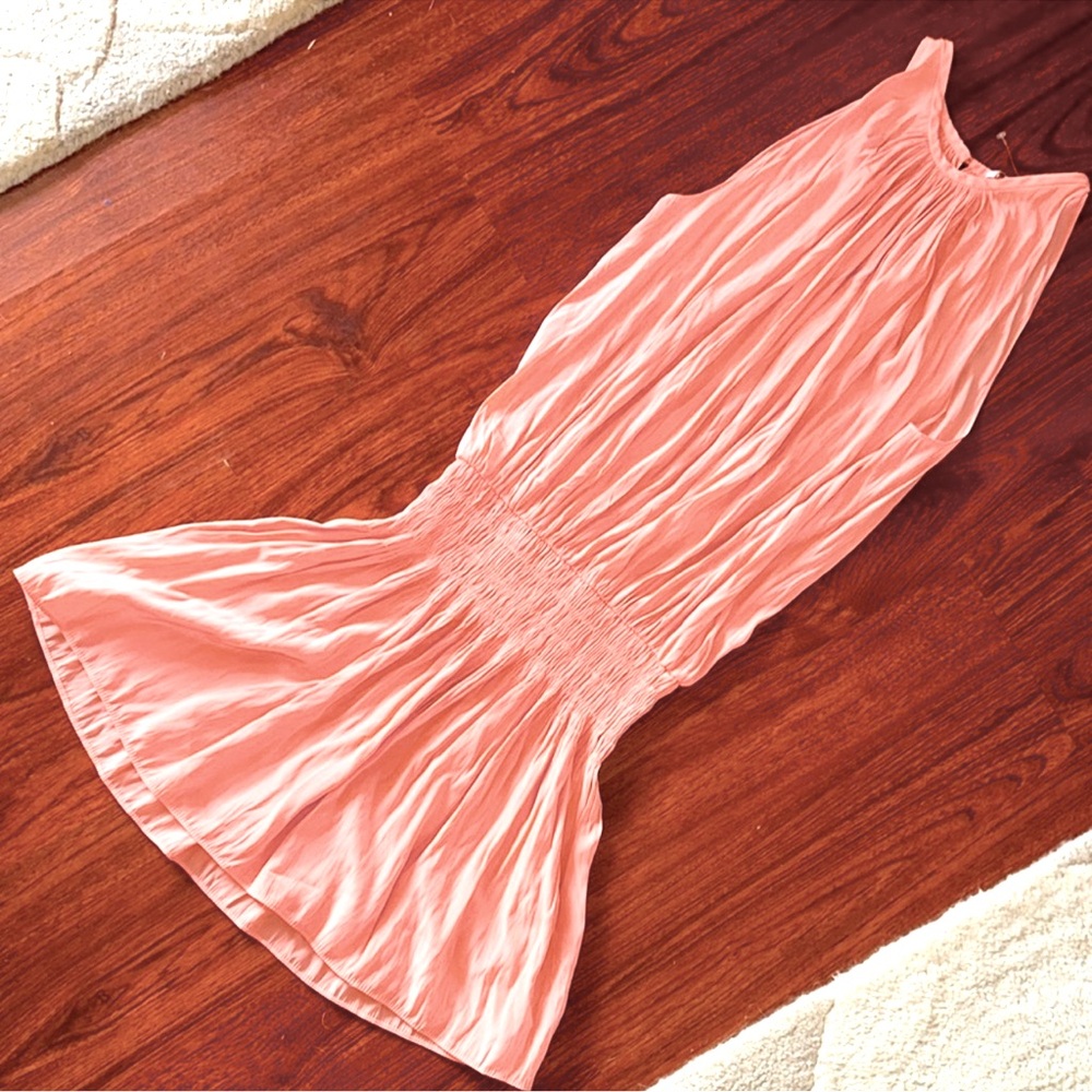 Army Brook New York Elegant Coral Sleeveless Dress with lining size S/M